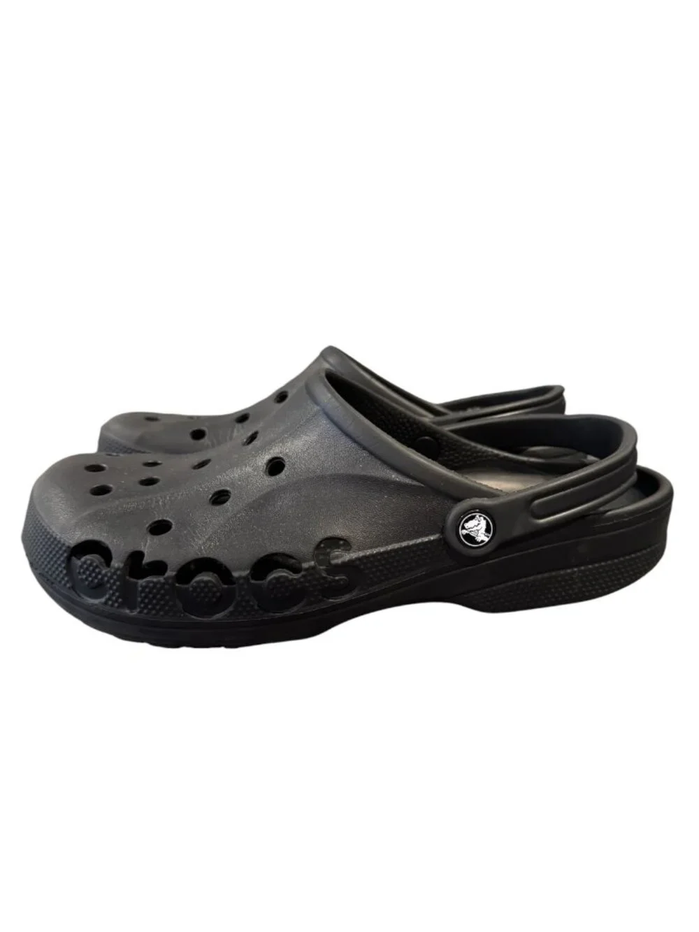 Crocs Classic Clogs Men's 12 Black Lightweight Comfort Slip-On Unisex EUC
